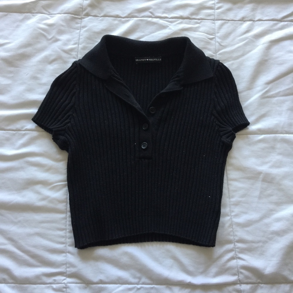 brandy melville black bridget top!